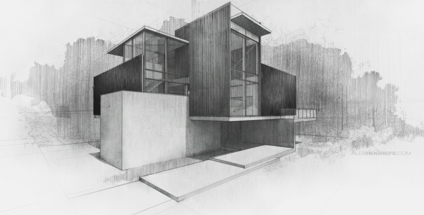 Villa Digital Sketch | Visualizing Architecture